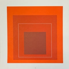 Josef Albers - Untitled from "White Line Squares" (1966) Colored Lithograph