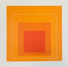 Josef Albers - Untitled from "White Line Squares" (1966) Colored Lithograph