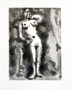 Picasso -  "Nu Accoudé" (Reclining Nude) (from Sable Mouvant) Aquatint, 1964-65