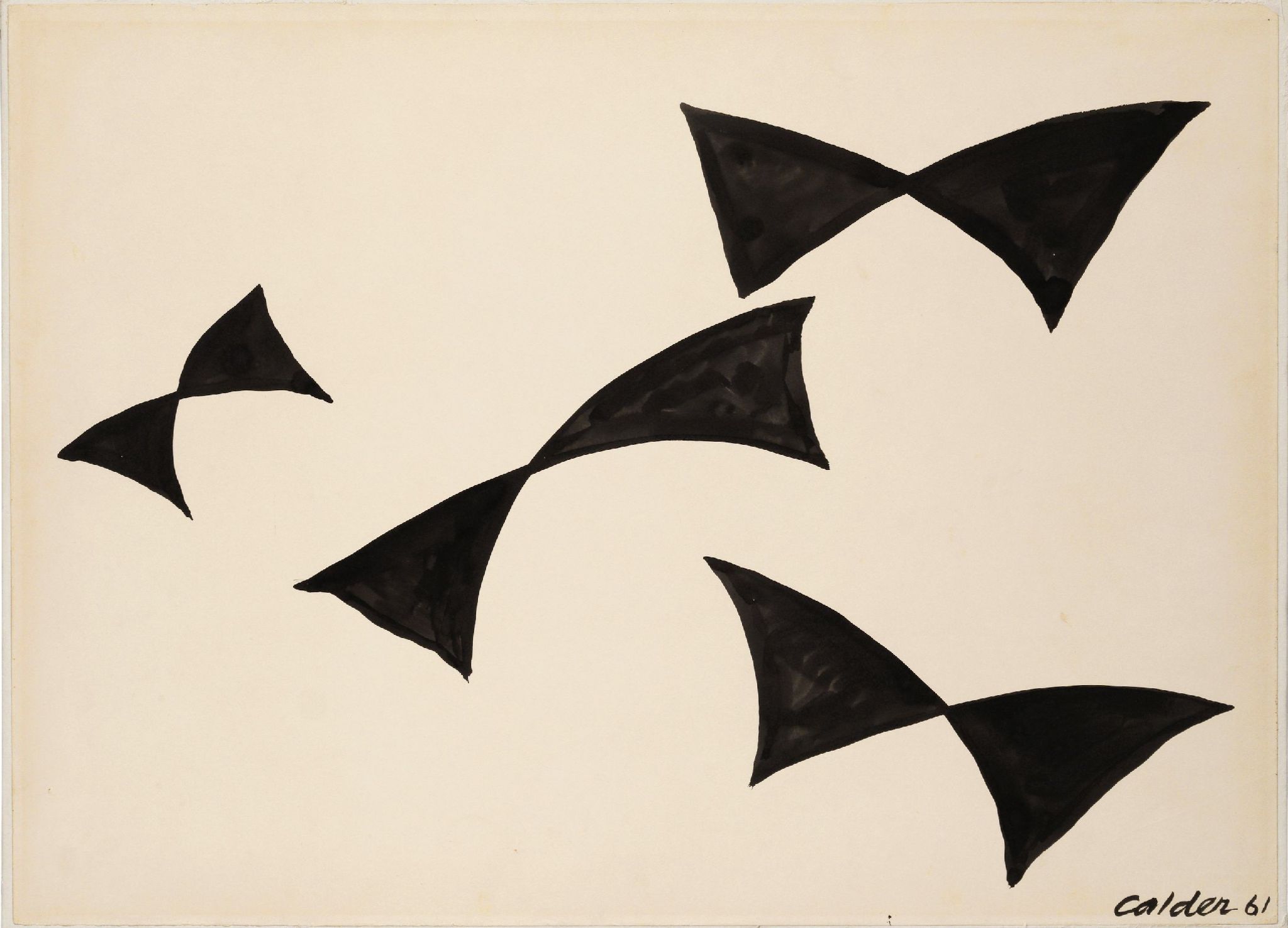 Calder, Alexander
Untitled, 1961

Ink on paper laid on canvas
21 1/2 x 29 3/4 in.

Original work of art
Signed and dated in ink
This work is registered in the archives of the Calder Foundation, New York, under application no. A14038
Framed