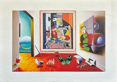 Ferjo - "Room with Picasso" (2001) Hand Signed, Giclee print on canvas