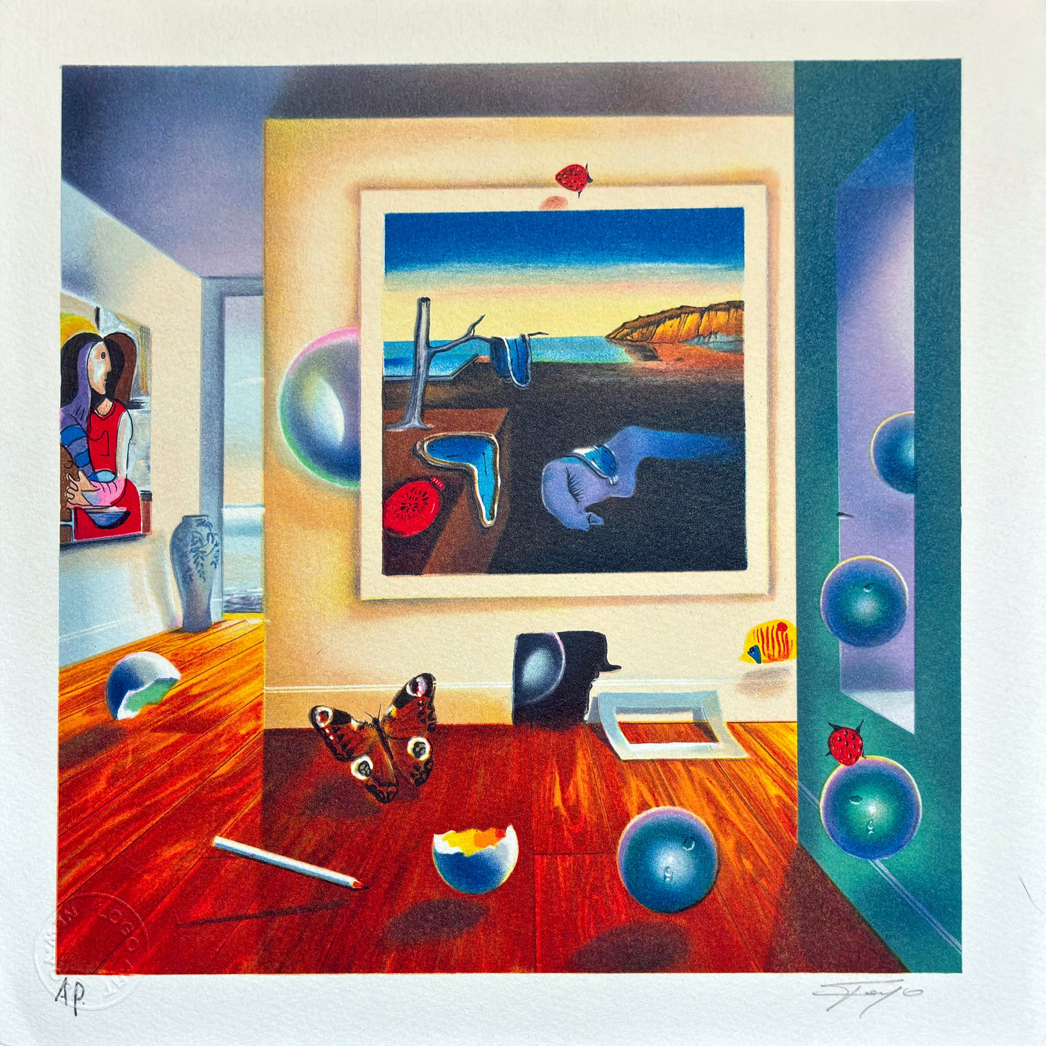 Ferjo, Fernando de Jesus Oliveira Print - Ferjo - "Timeless" (2000) Hand Signed, Lithograph in colors on paper