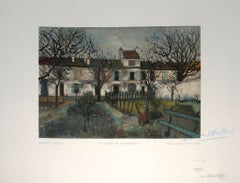 Maurice Utrillo - "Le Jardin de Montmagny" (1950) from Estampes, Woodblock print