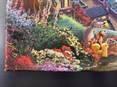 Thomas Kinkade - "La signora e il vagabondo: quando si innamorano" - Stampa su tela