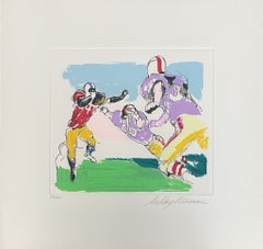 Leroy Neiman - "Football 1" Color Etching on Paper, Signed Limited Edition, 1972