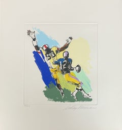 Leroy Neiman - "Football 3" Color Etching on Paper, Signed Limited Edition, 1972