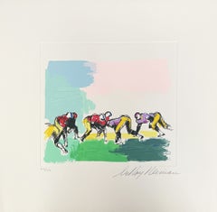 Leroy Neiman - "Football 4" Color Etching on Paper, Signed Limited Edition, 1972