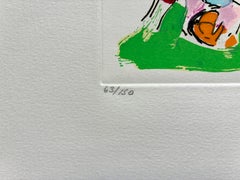 Leroy Neiman - "Football 5" Color Etching on Paper, Signed Limited Edition, 1972