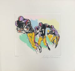 Leroy Neiman - "Football 6" Color Etching on Paper, Signed Limited Edition, 1972