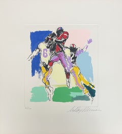 Leroy Neiman - "Football 8" Color Etching on Paper, Signed Limited Edition, 1972