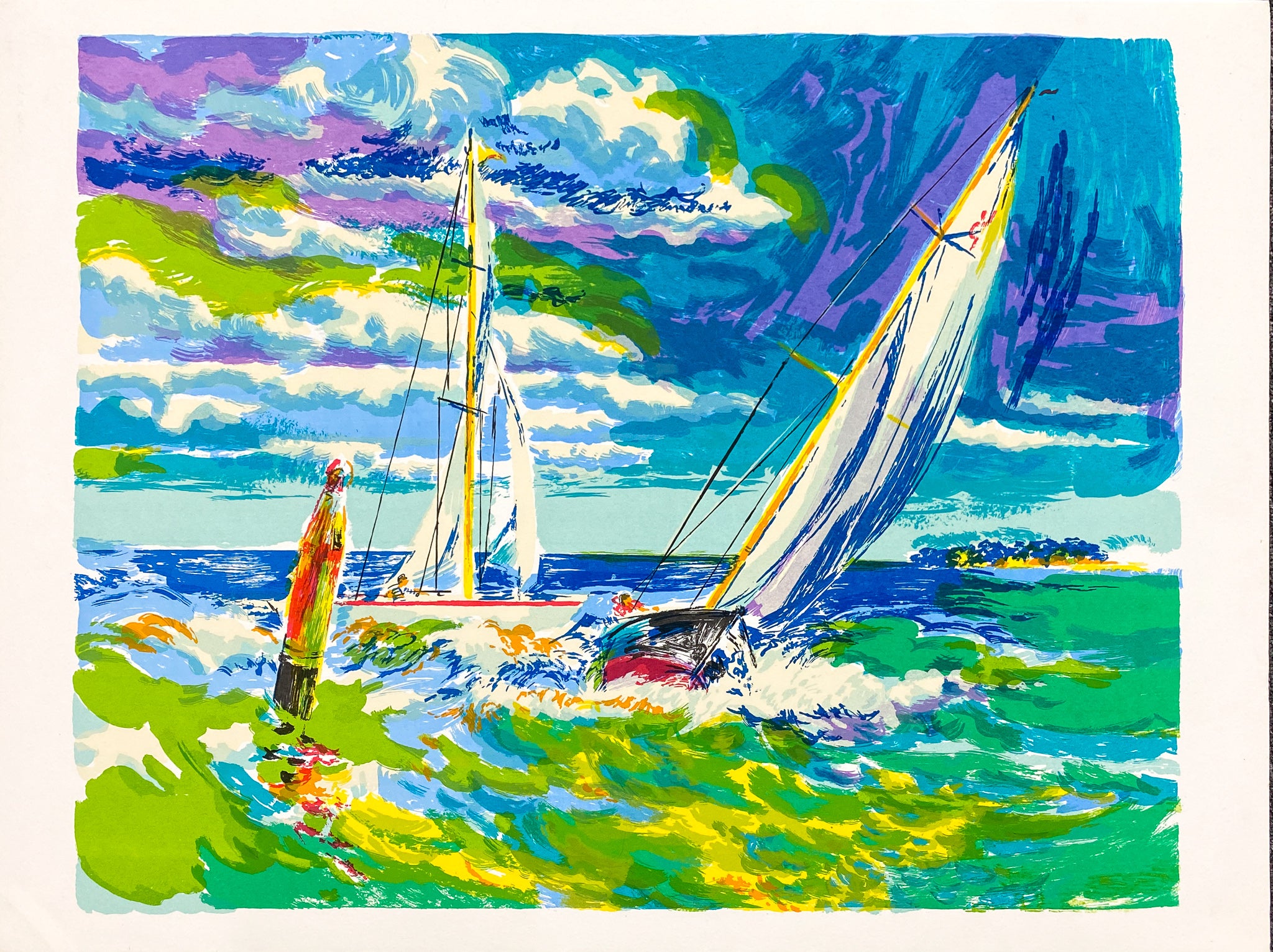Woose, Jay
Sailing Yacht Scene
Silkscreen on paper
22 x 30 in.

From the limited edition