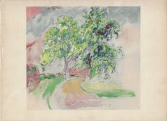 Renoir (según) - «Le Chemin Tournant» (El camino sinuoso). Litografía, 1890/1948