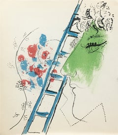 Marc Chagall - "L'echelle" (The Ladder) Lithograph on paper, 1957