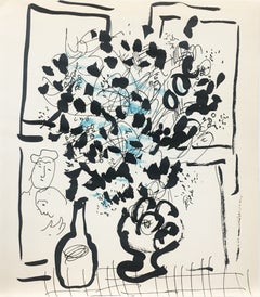 Marc Chagall - "Le Bouquet Noir" (The Black Bouquet) Lithograph on paper, 1957
