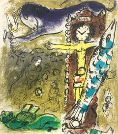 Marc Chagall - "Le Christ a L'horloge" (Christ at the Clock) Lithograph, 1957