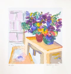 Heddy Kun - "Floral Still-Life" Silkscreen on paper, Signed limited edition