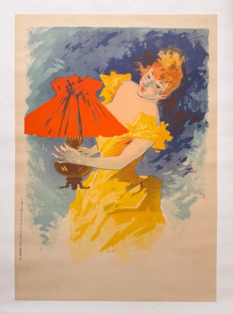 Jules Cheret Print - Jules Chéret - "Saxoleine" (1891) Original lithograph on paper