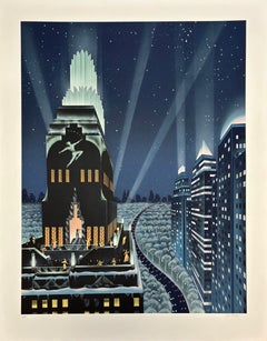 Robert Hoppe - « Rooftop Serenade », lithographie (1987), épreuve d'artiste signée
