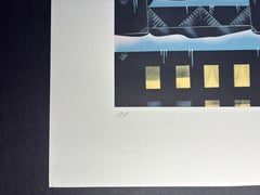 Robert Hoppe - « Rooftop Serenade », lithographie (1987), épreuve d'artiste signée