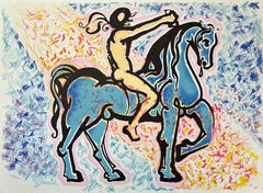 "Le Cavalier - Victory of Primitive Man" Signed Lithograph, Authenticated