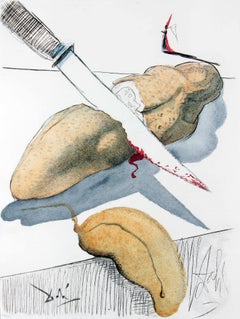 „Cut Cucumber“ – Original-Radierung aus Dalís „Illustre Casanova“, authentifiziert