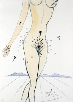 "Ants, Nails, & Flies on Nude" Original Etching from Dalí Illustre Casanova