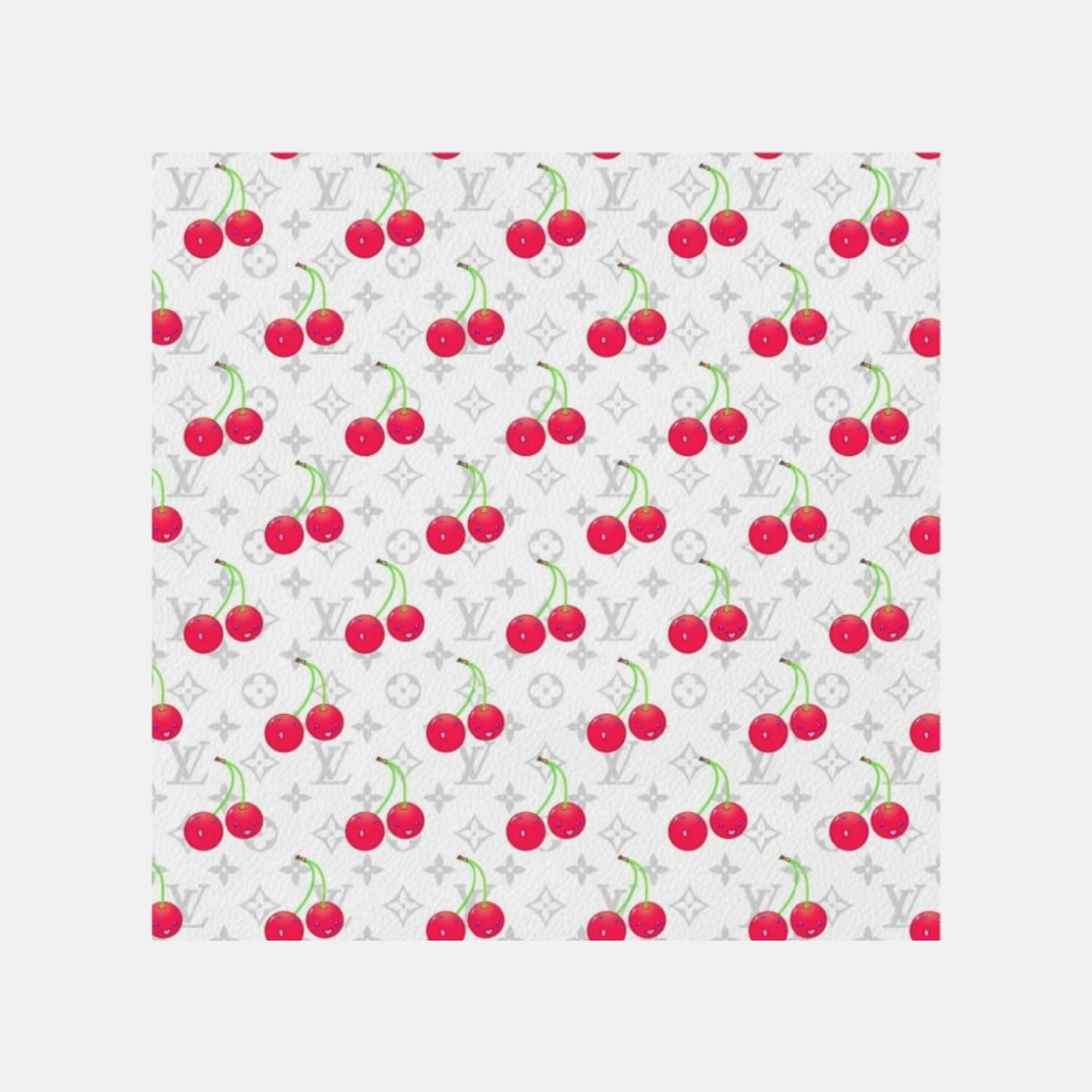 Takashi Murakami Abstract Print – Louis Vuitton, Leder in Kirschweiß