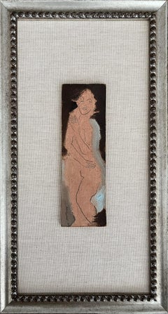 Used "Nude" Sterling Strauser 1962 Small Female Nude Oil on Board