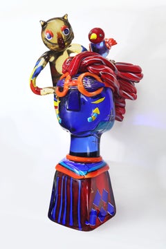 Alfredo Sosabravo Murano Glass Sculpture: La amiga de los animales
