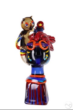 Alfredo Sosabravo Murano Glass Sculpture: La amiga de los animales