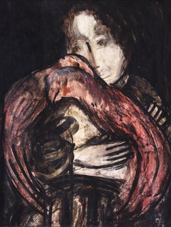Peinture d'Hector Poleo : « Embrace », vers 1960