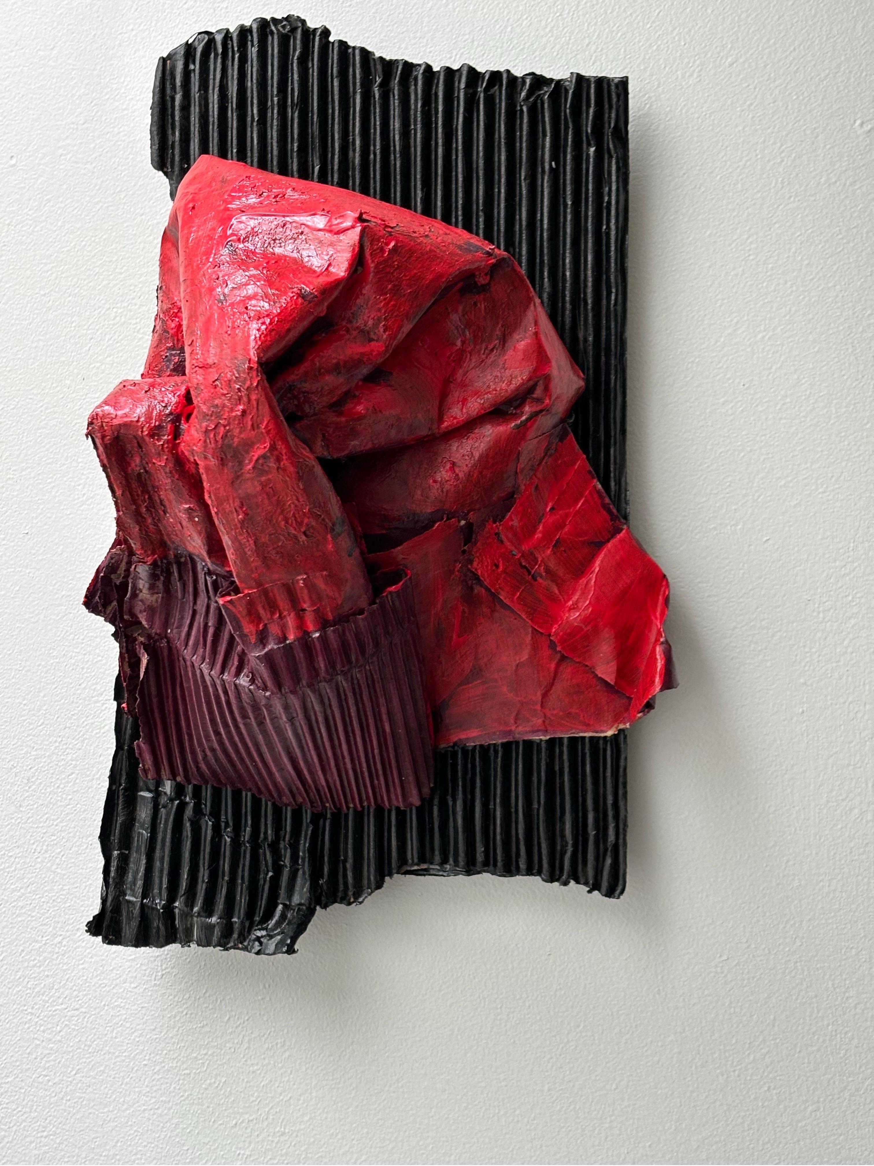 Artist: Jeanne Gentry Keck
Title: Sculpture Series / Amazon and Me XXVII
Size: 16 x 11 x 6.5 Inches
Medium: Mixed Media Wall Sculpture
Year: 2021

Fun piece, colorful, sculptural, conversation piece, corrugated cardboard, mixed media, acrylic paint.