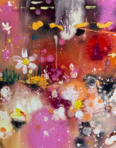 À travers les champs en automne. Acrylique sur toile. Par Racheal Dalzell