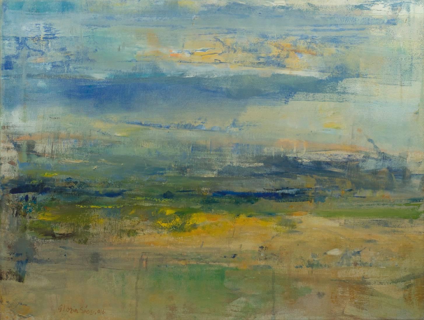 Gloria Sáez Landscape Painting - Gloria Saez, Piornos, Oil on canvas, 2016