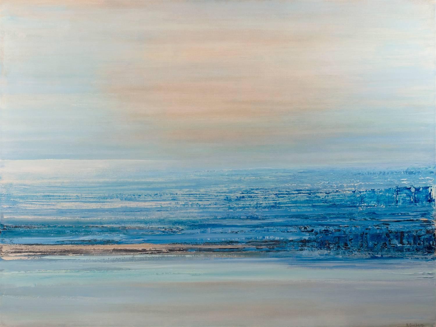 Barbara Sussberg Landscape Painting - Into the Blue