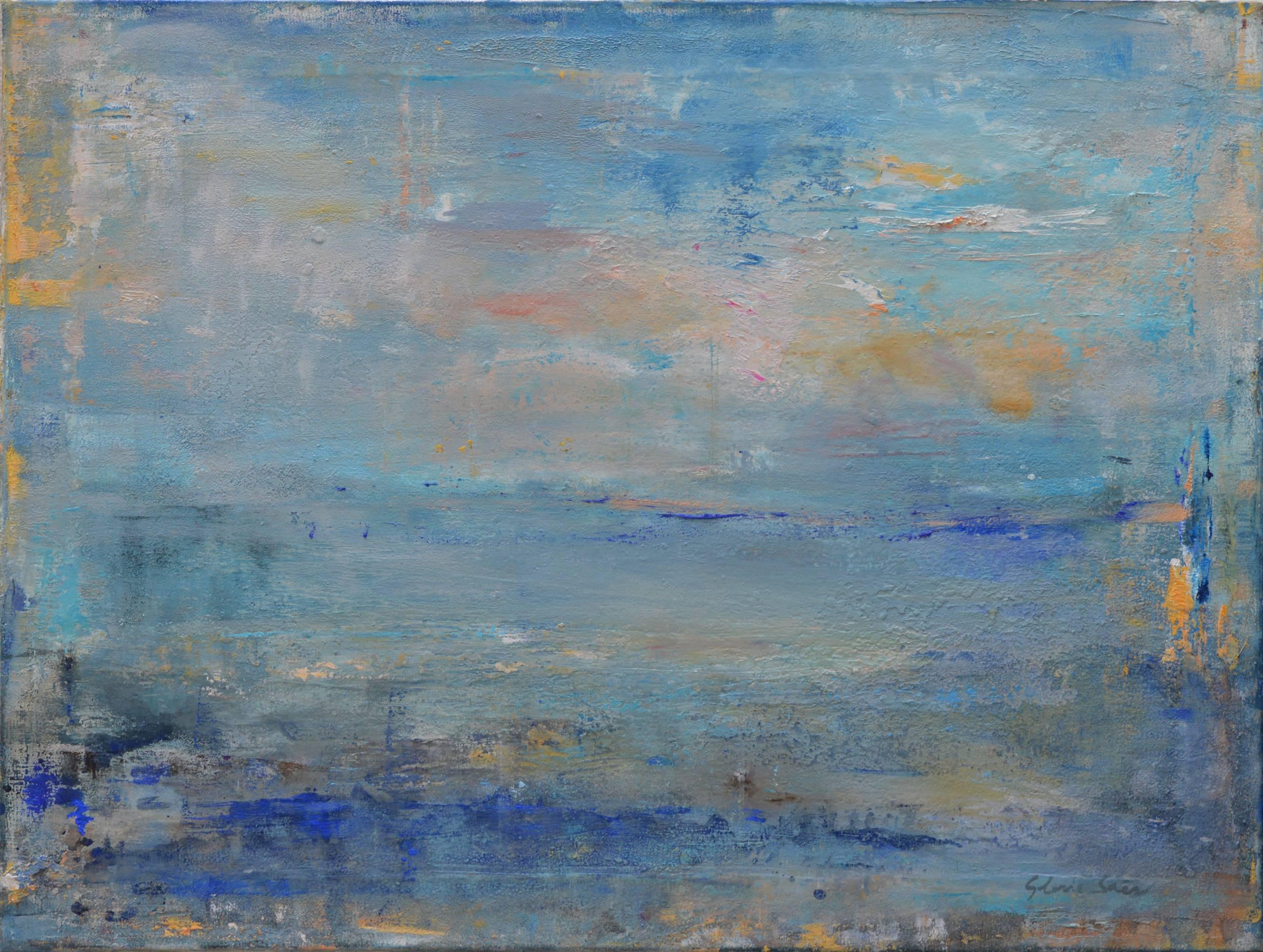 Gloria Sáez Landscape Painting - Gloria Saez, "Sea - Mar", Oil on canvas, 2017