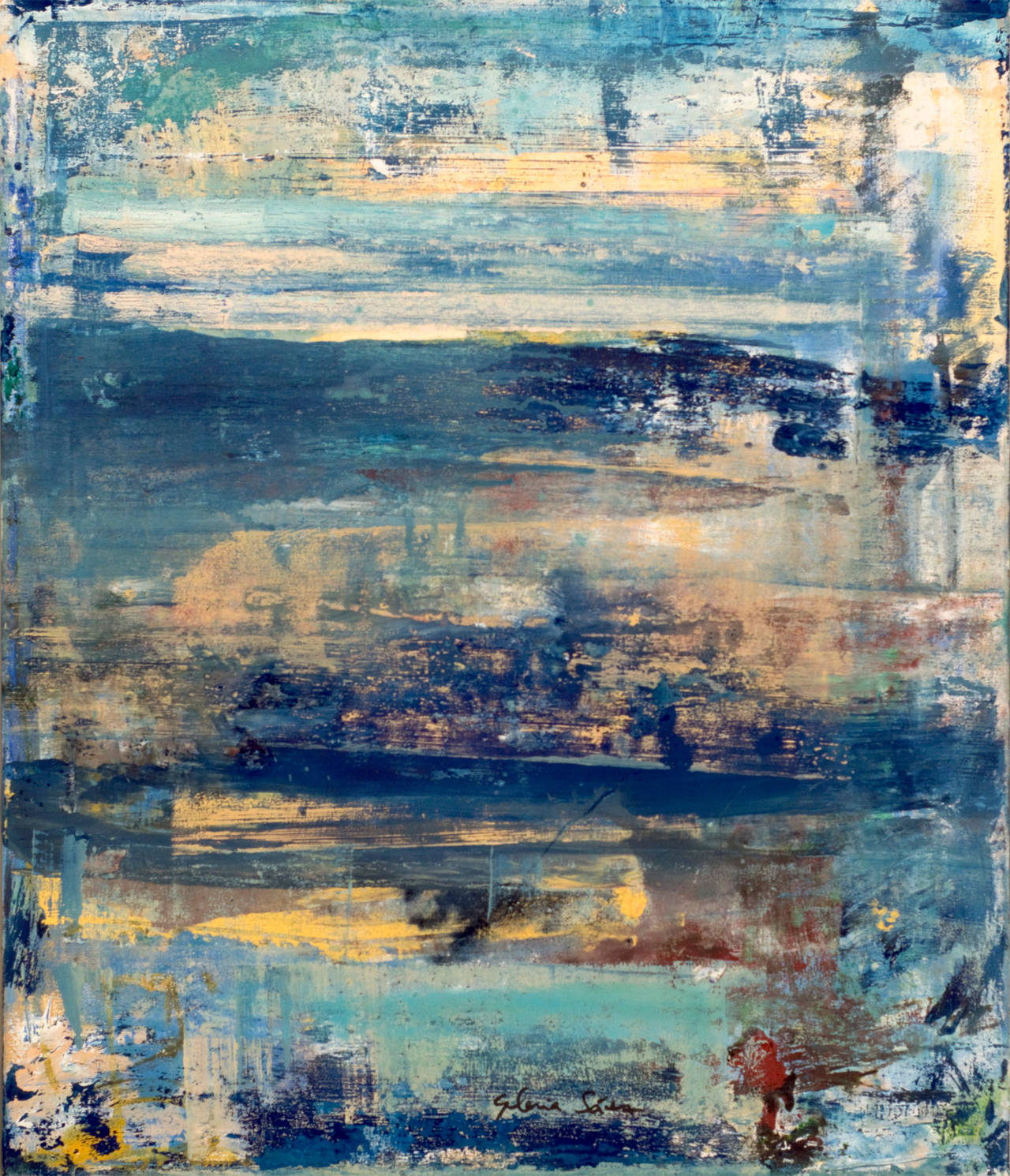 Gloria Sáez Landscape Painting - Reflections of my Landscape