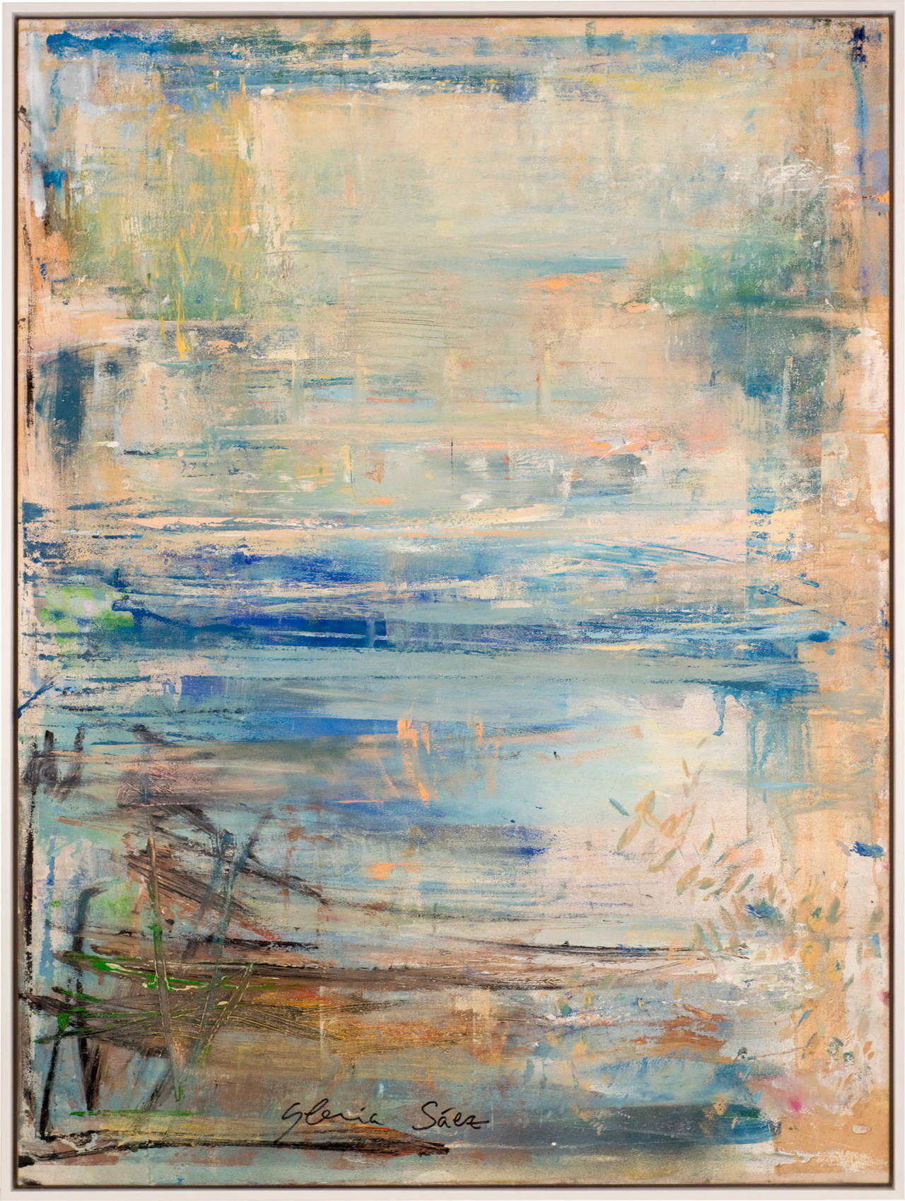 Momentos en el Lago - Painting by Gloria Sáez