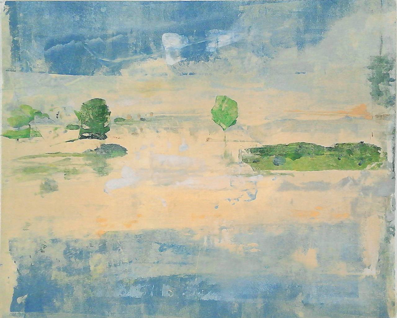 Gloria Sáez Landscape Painting - Lago