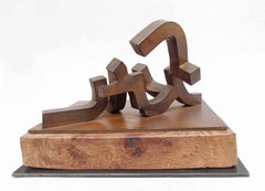 Macareo, Forged Steel and Oak Sculpture, Spanish, 2016