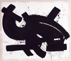 Jose Buelo, Untitled, Black and White Abstract on Canvas, 2018