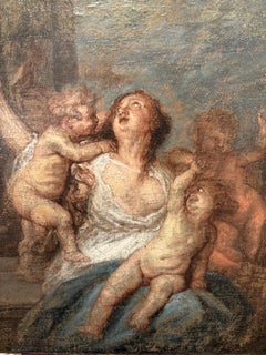 Johann Boeckhorst, Cáritas, «Modello» (boceto al óleo), barroco flamenco, siglo XVII