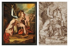 Ferraù Fenzoni, Johannes der Täufer, Ölgemälde und Vorzeichnung