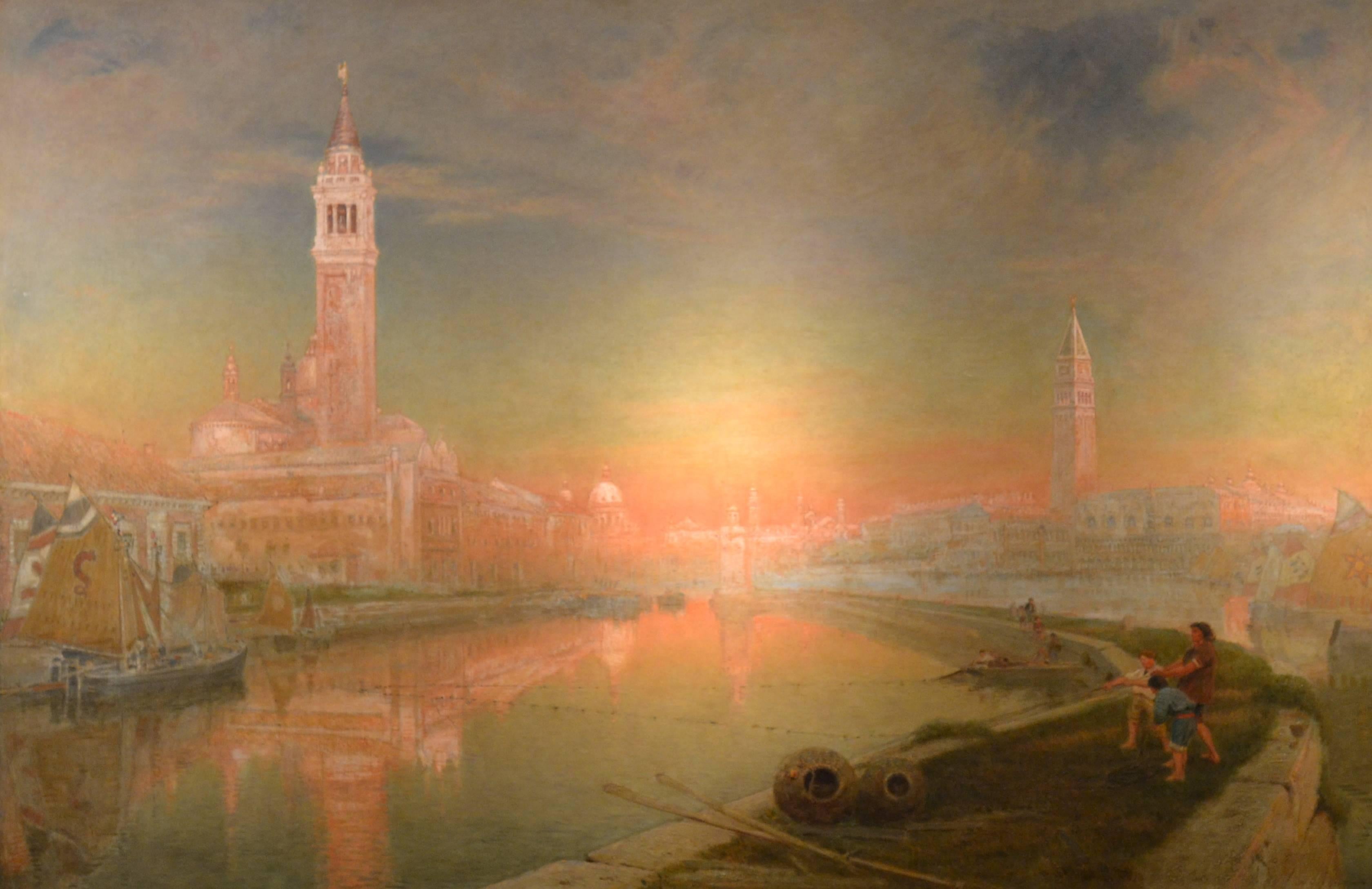 Albert Goodwin Landscape Painting - Venice - Midsummer Sunset