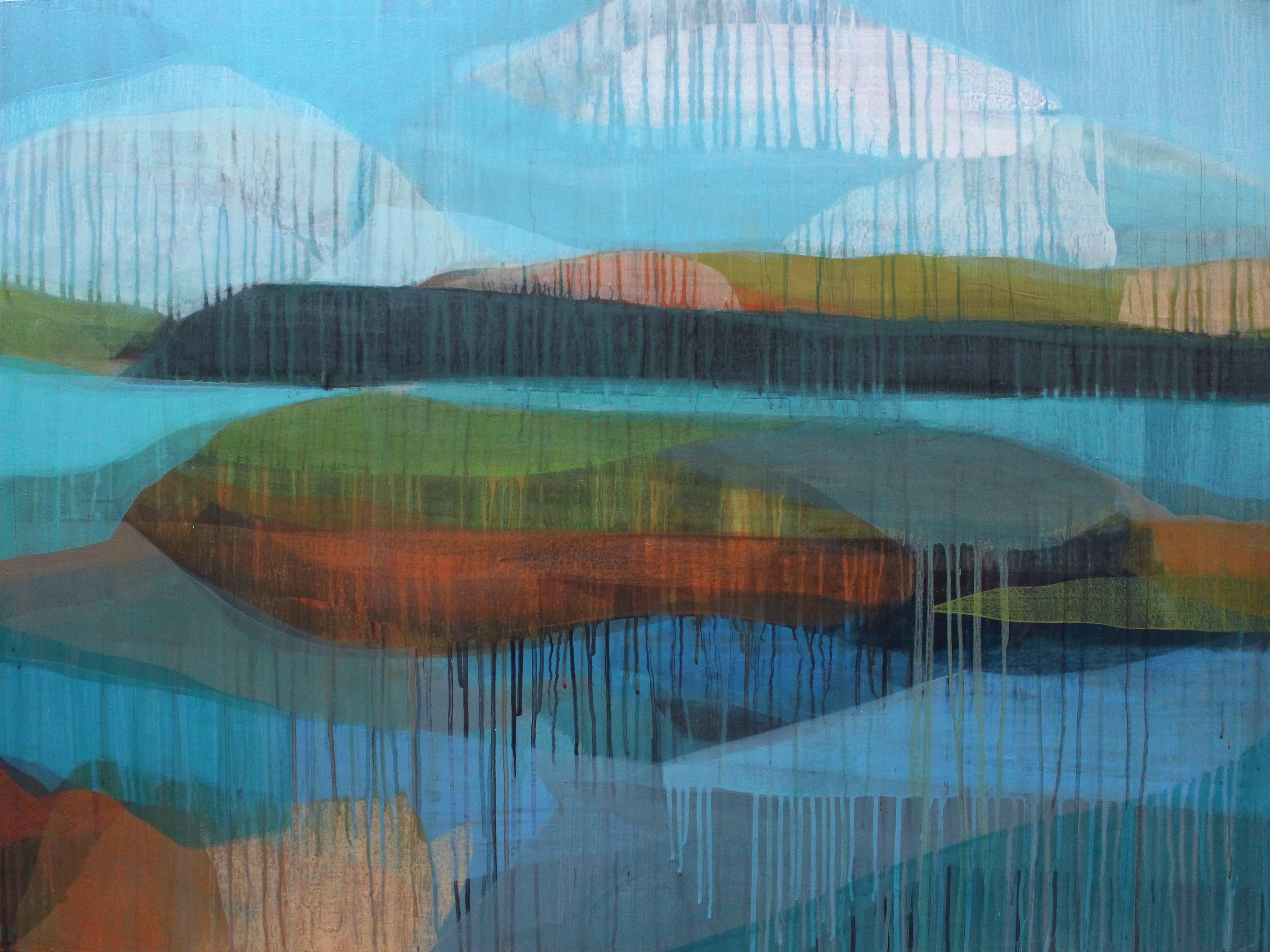 Katherine Sandoz Abstract Painting - Gold Marsh