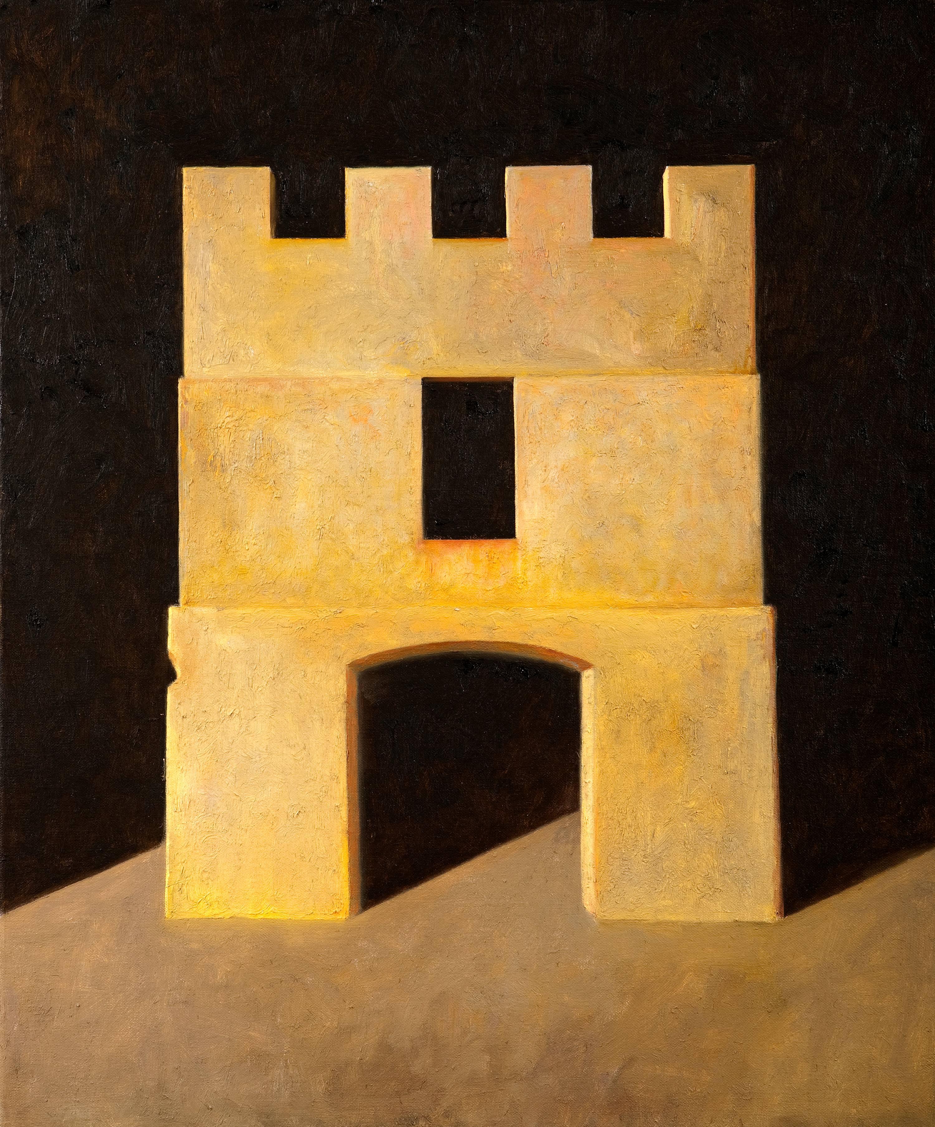 Edward Rice Still-Life Painting - "Fortress" - Contemporary Realism - Architectural Painting - de Chirico 