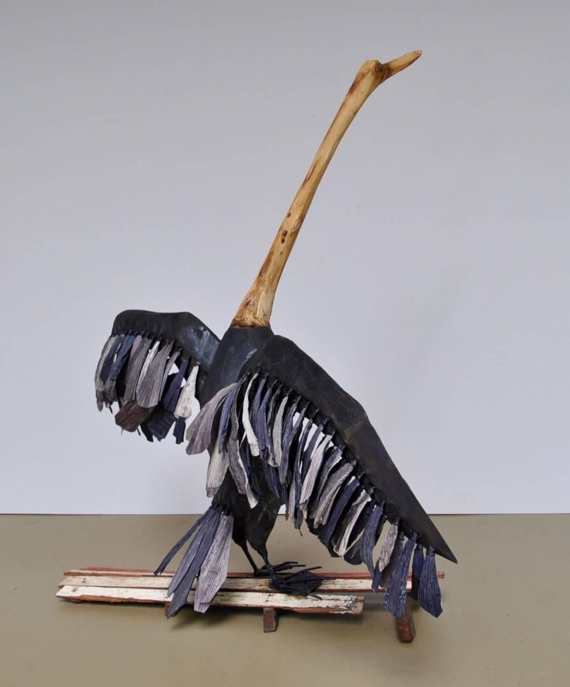 L'oiseau serpent - Naturalisme Sculpture par Chris Condon 