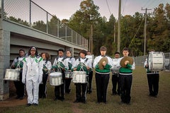 "Banda musicale, pre-partita, Dallas County, AL" - Fotografia documentaria del Sud