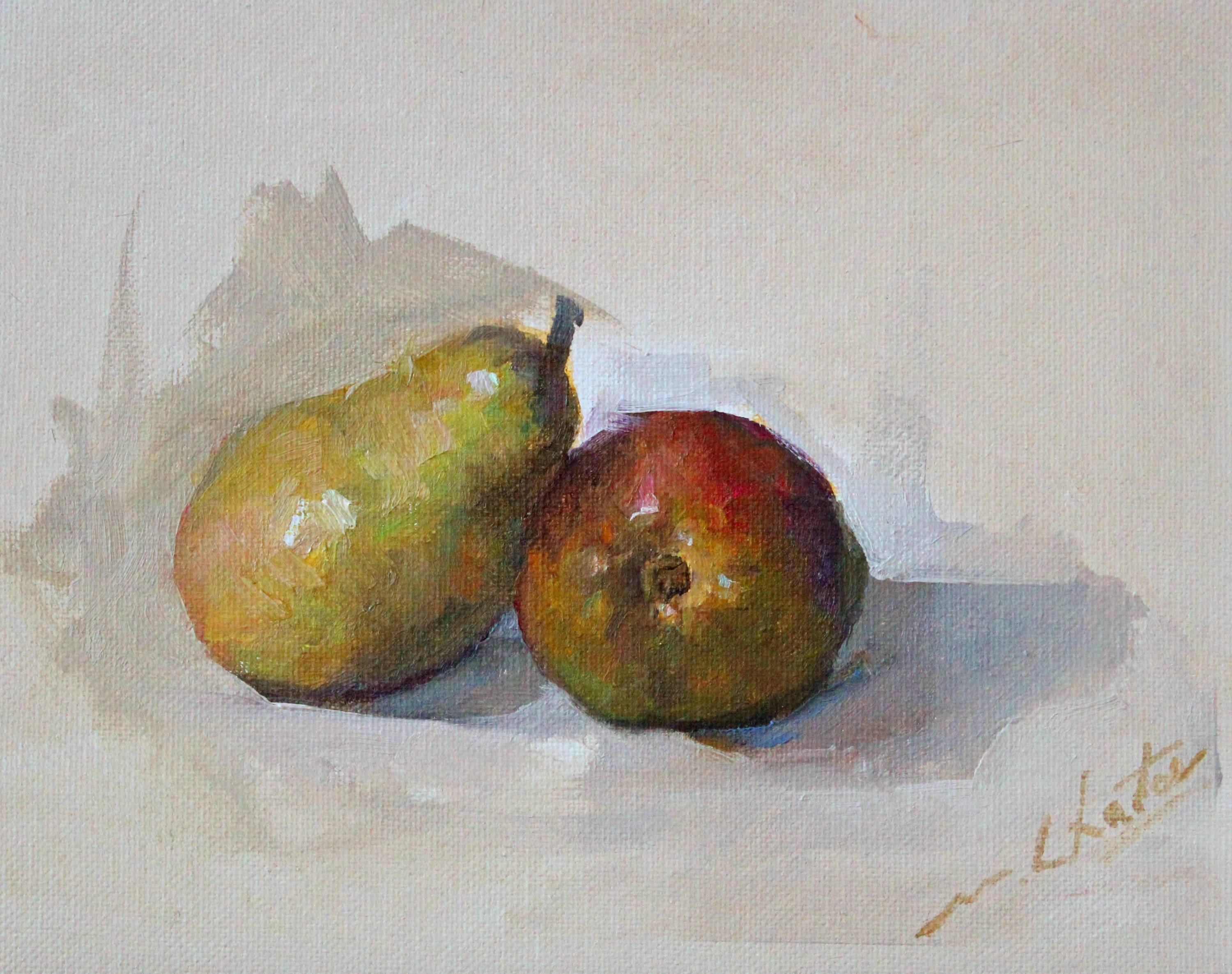Group of Pears - American Realist Painting by Marc Chatov