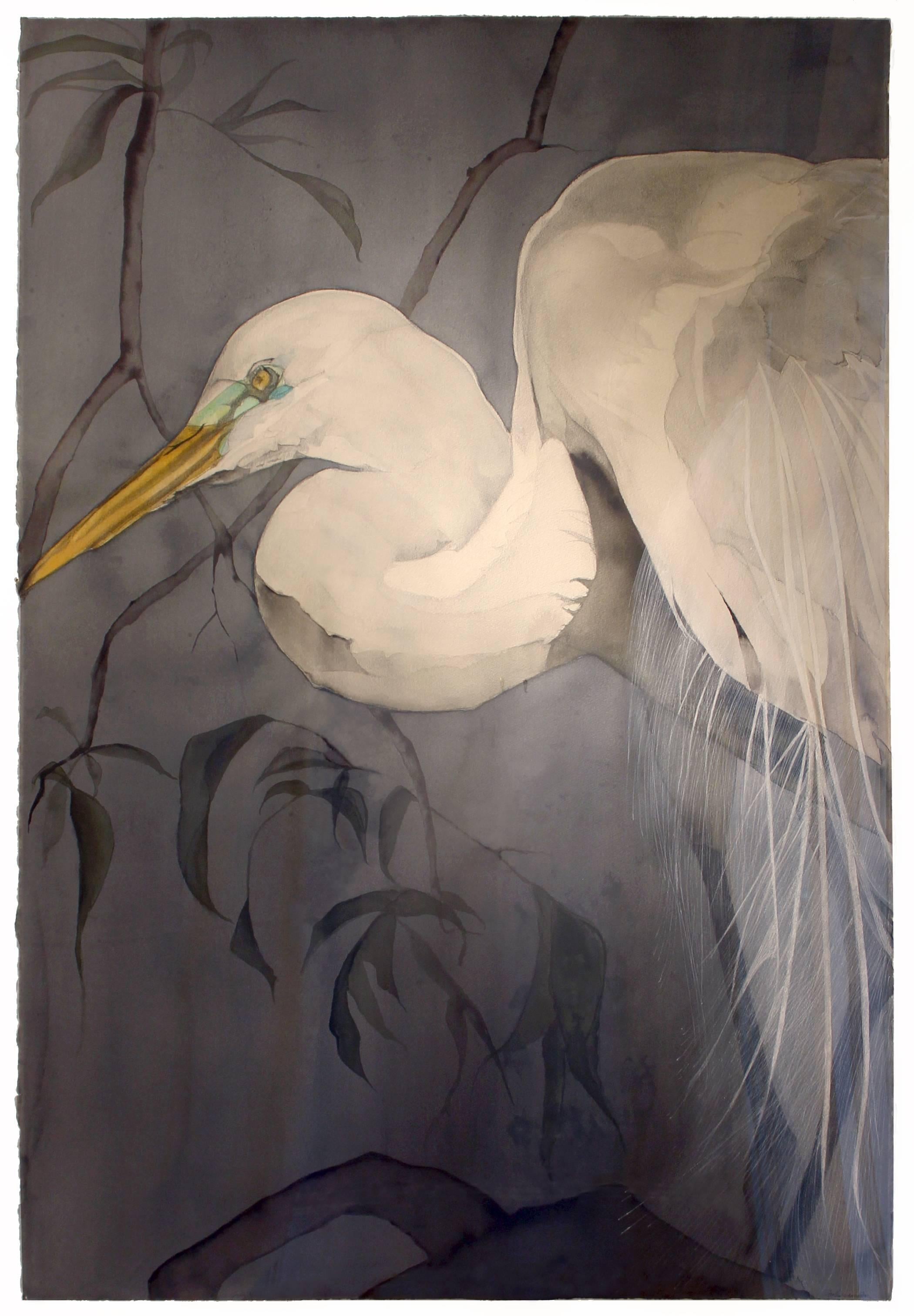 Heather Lancaster Animal Art - Great White Egret